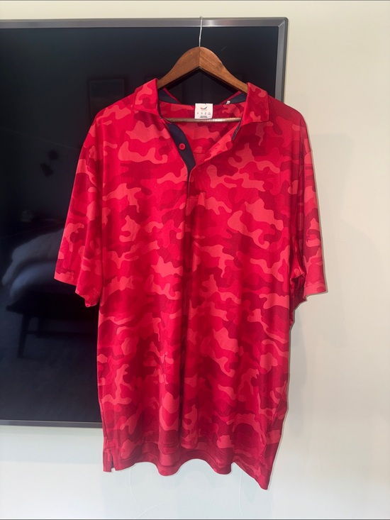 Puma Other - Men's Red Camouflage Polo Shirt